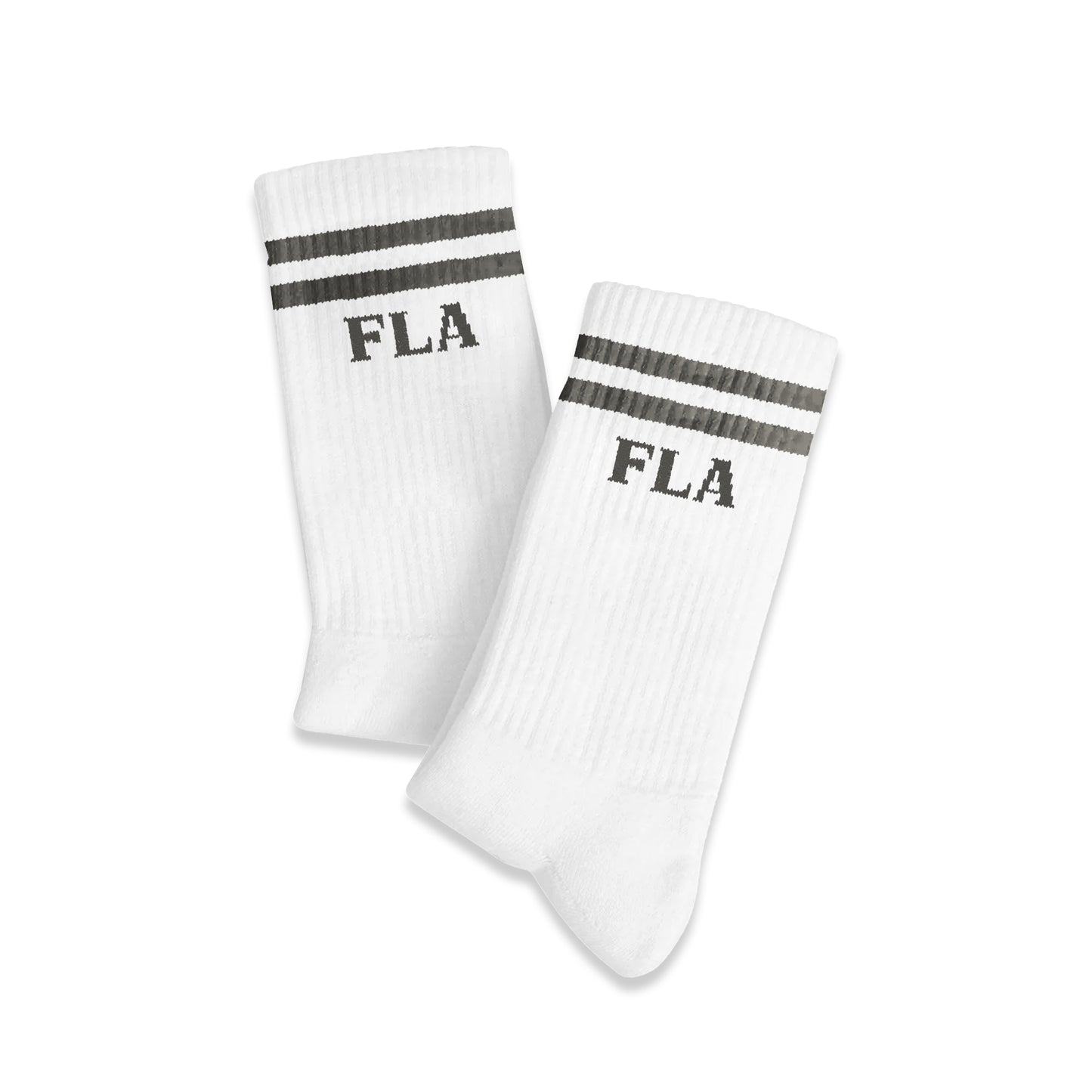 GREY STRIPED LOGO SOCKS