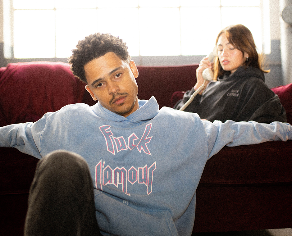 ACID BLUE PRINTED HOODIE