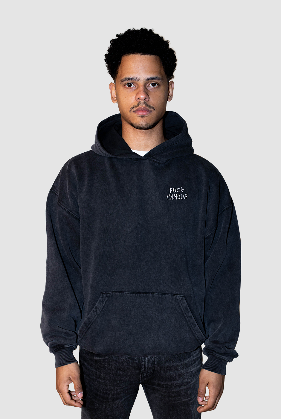WASHED BLACK HOODIE