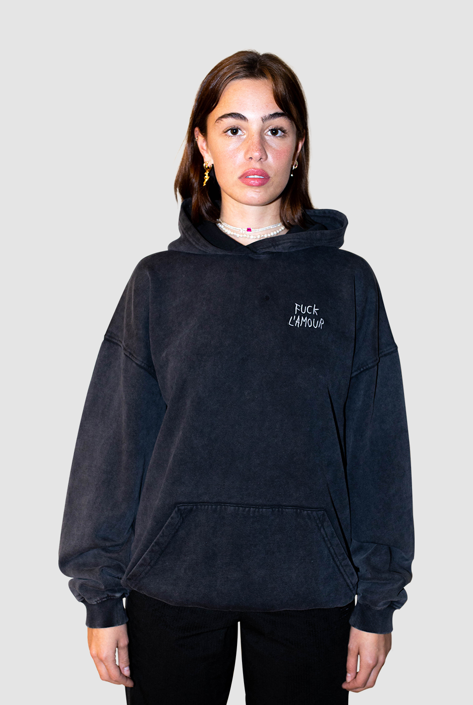 WASHED BLACK HOODIE